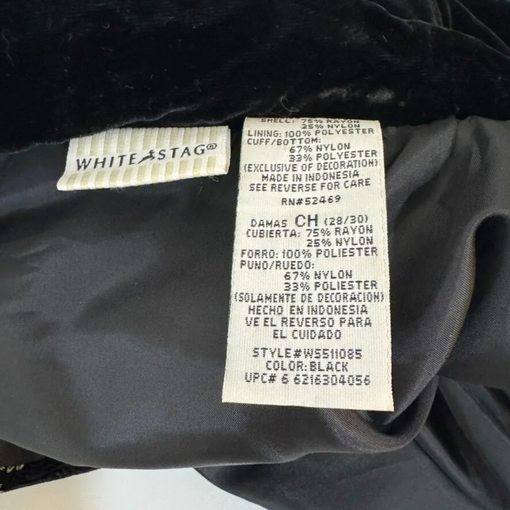VTG White Stag Jacket Women S Velvet Velour Embroidered Cheetah‎ Animal - Picture 9 of 10